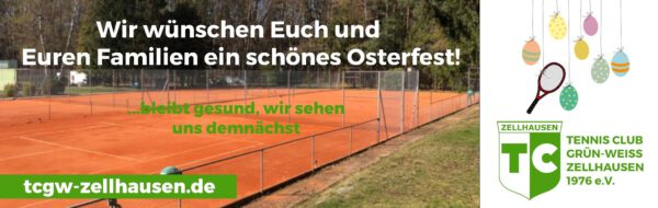 Frohe Ostern + Verschiebung Medenrunde